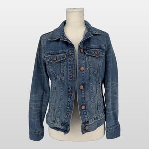Madewell Denim Jacket Womens S Blue Cotton Trucker Western Classic Minimalist